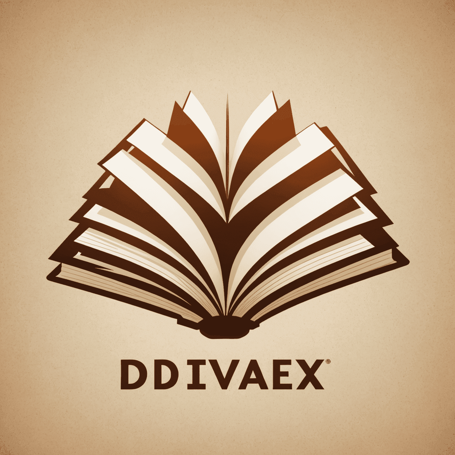 divaex logo featuring a stylized book icon