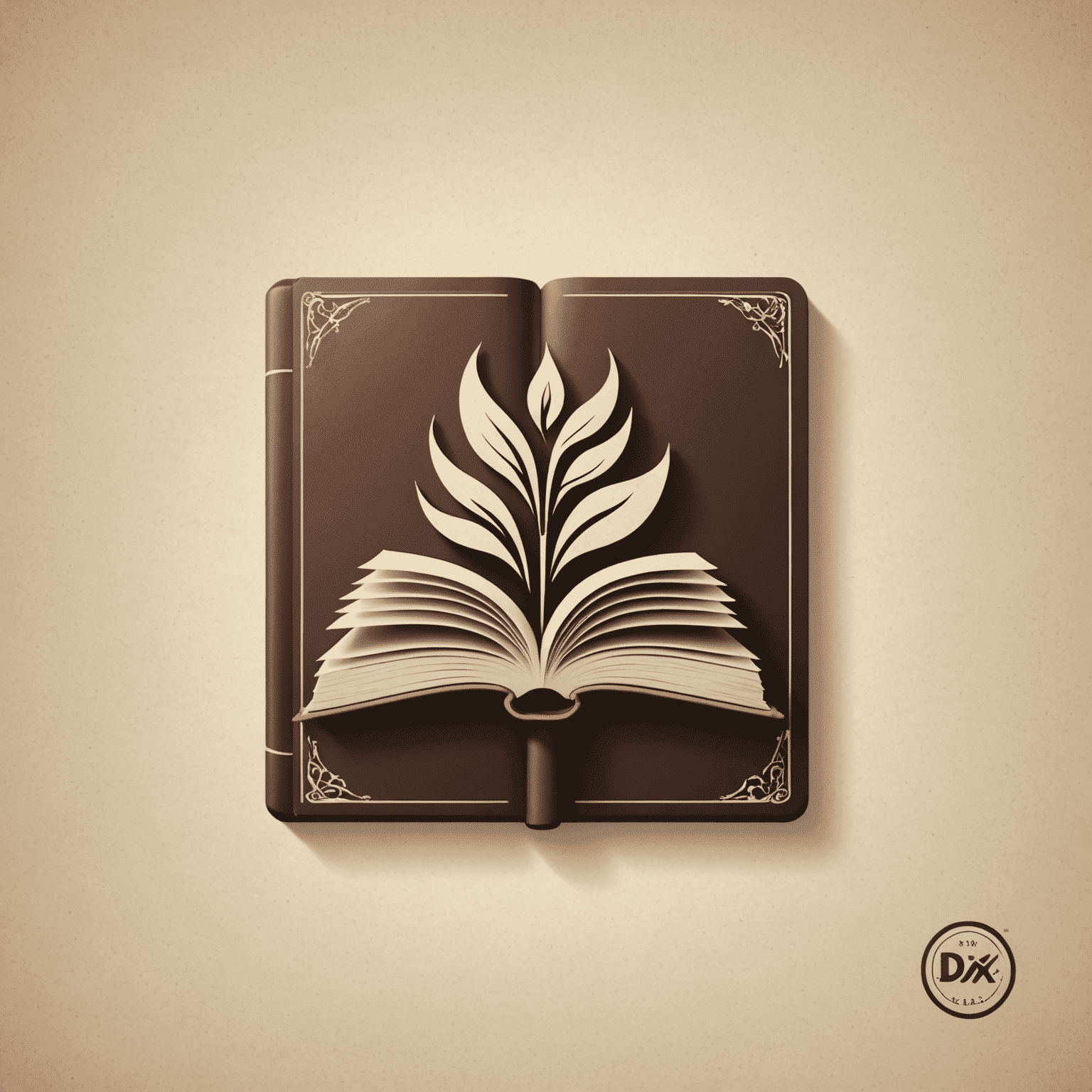divaex logo featuring a stylized book icon