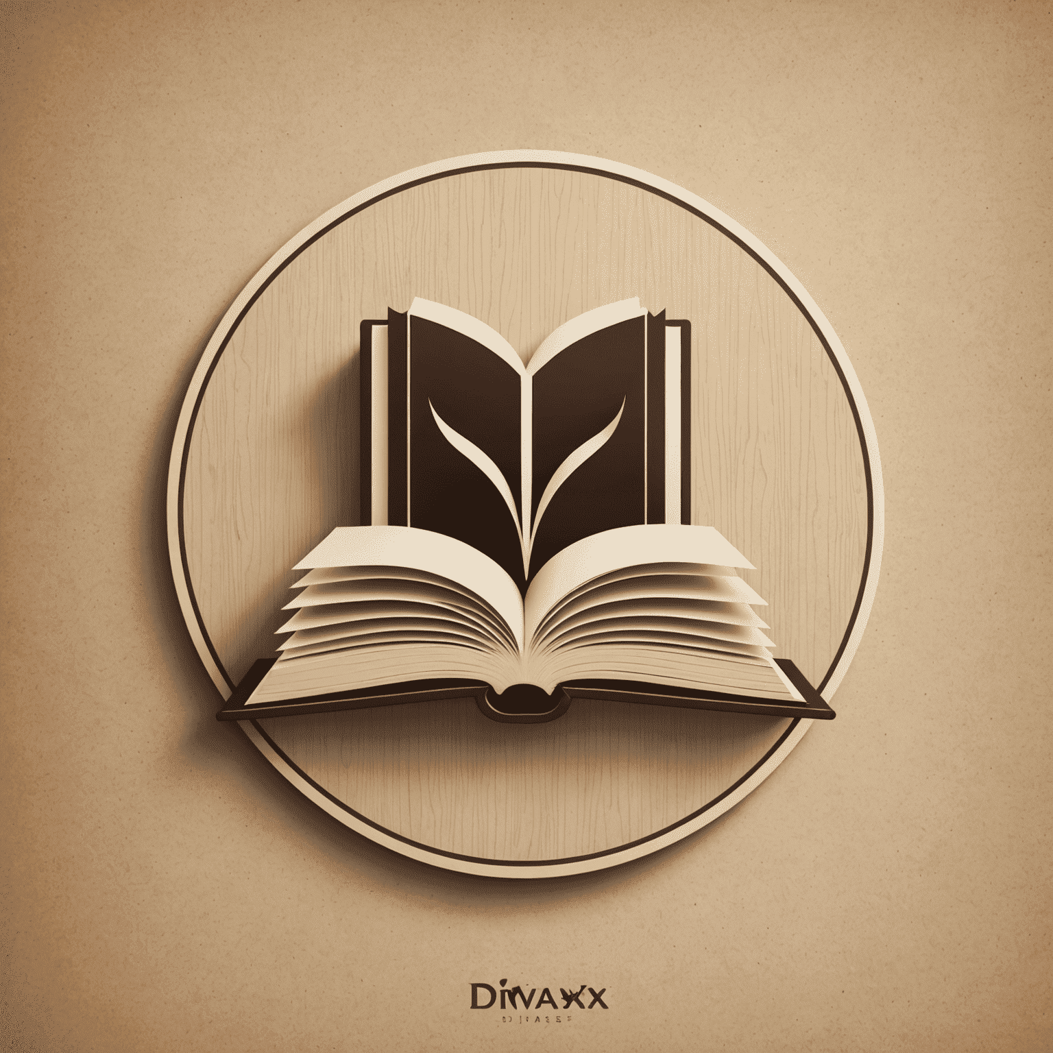 divaex logo featuring a stylized book icon